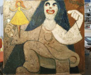 Henry Heerup under rensning-Pierrot med Ballerina